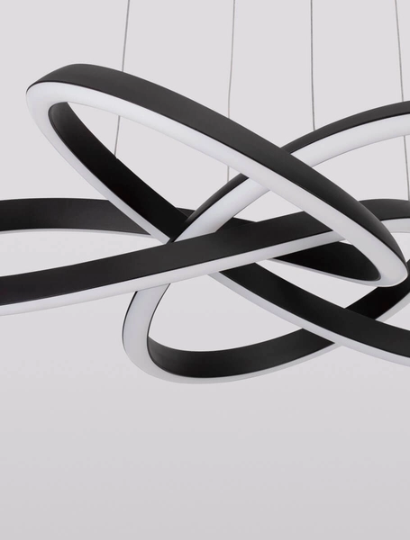 Wisząca lampa CHIAPAS LE42834 spirala salonowa LED 54W czarna