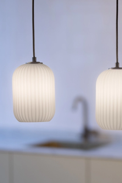 Lampa wisząca nad wyspę Cava 108563 Markslojd potrójna biała czarna