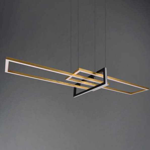 Wisząca lampa LED ZENITRA DL308320310 zwis 34W 3000K złote ramki