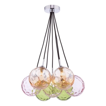 Szklana lampa wisząca Elpis ELP342-MIX bubble kule wielokolorowa
