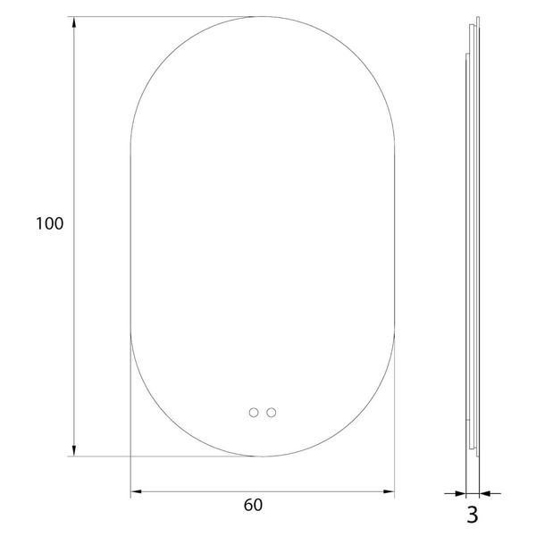 Prostokątne lustro łazienkowe MIRROR W0388 LED 23W 3000-5000K ściemnialne