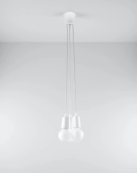 LAMPA wisząca SL.0570 pająk OPRAWKA zwis industrialny biały