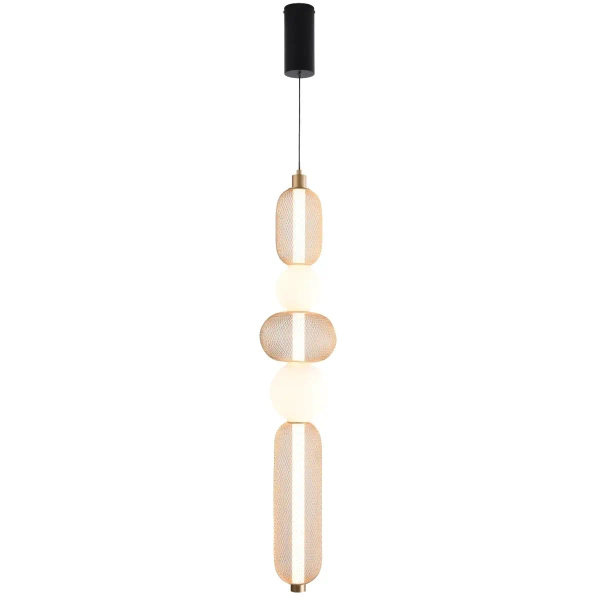 Zwisająca pionowa lampa Sarr MD2596-5A-3BGT LED 27W 3000-5700K czarna złota