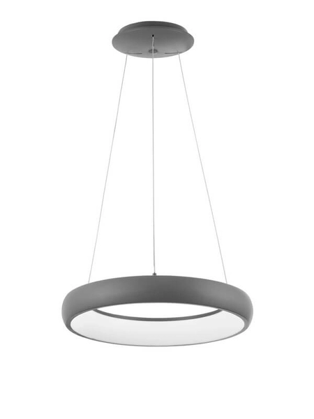 Salonowa lampa wisząca Tolu LED 32W metalowy zwis szary