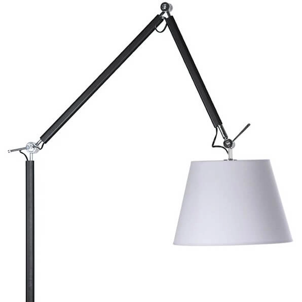 Podłogowa lampa abażurowa Zyta AZ1849+AZ2602 Azzardo salonu czarna biała