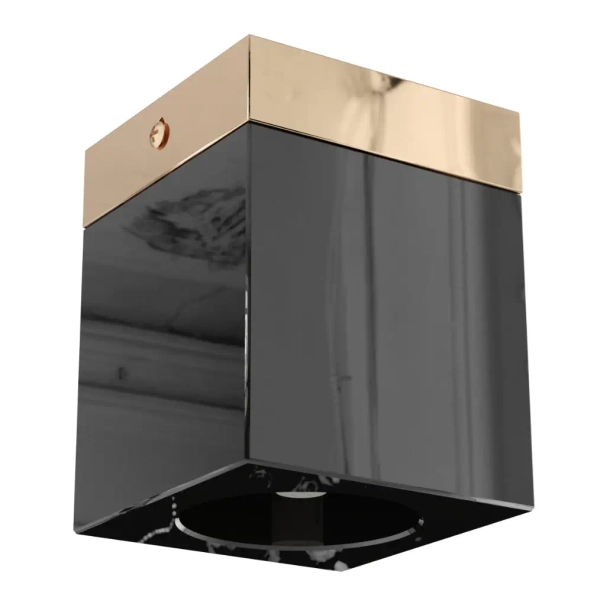Nasufitowa lampa Cubo Nero Gold OR86300 downlight czarny złoty