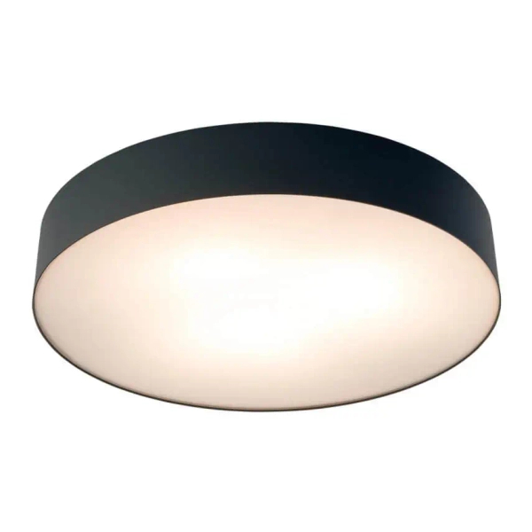 Okrągła lampa sufitowa Arena z czujnikiem ruchu czarna
