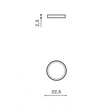 Minimalistyczny plafon pokojowy Malta LED 18W czarny