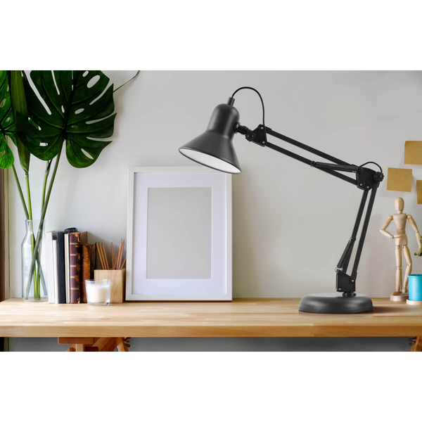 Lampka biurkowa Tiago TB-29743-BK Italux regulowana reflektorek czarna