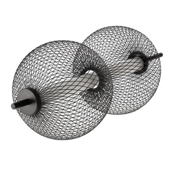 Ażurowa lampa wisząca Puma 32-35356 LED 10W 3000K kulista podwójna czarna