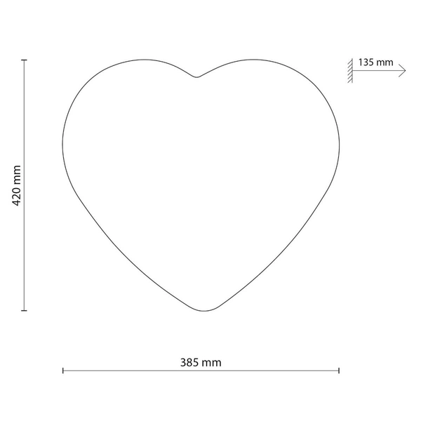 Dziecięca sufitowa lampa Heart 10777 TK Lighting serce biała czerwona