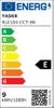 Lampa podtynkowa Cirro RL0104-CCT-BK Yaskr LED 9W 3000-4000K sufit czarna