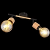 Regulowana LAMPA sufitowa JORNA 54031-2 Globo metalowa OPRAWA regulowane reflektorki czarne drewno