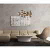 Wisząca lampa jadalniana Marbelio PND-6161-15 GO+CO złota przydymiona