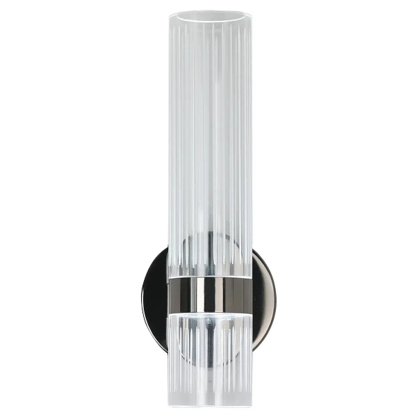 Ryflowana naścienna lampa Ambiente LP-1510/1W GR przezroczysty grafit