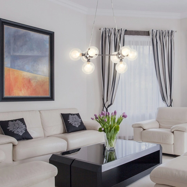 LAMPA wisząca BRIELLA 2624 Rabalux szklana OPRAWA zwis kule balls molekuły przezroczyste