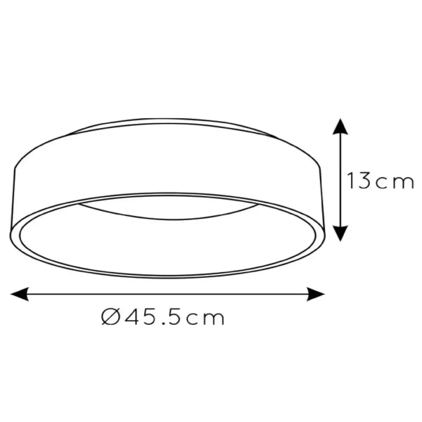 Pokojowy plafon Talowe 46100/32/30 Lucide LED 30W 3000K do jadalni czarny