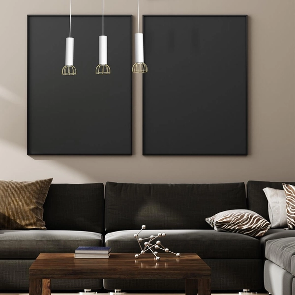 Jadalniana lampa wisząca Dante metalowe tuby białe złote