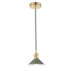 Lampa wisząca nad stół Hadano HAD0140-07 Dar Lighting zielona mosiądz