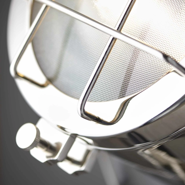 Industrialna lampa podłogowa Nautical EH-NAUTICAL-FL Endon statyw nikiel czarny