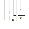 Designerska lampa wisząca Melita 331510680 LED 21W 2300-4000K czarny złoty