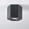 Sześciokątna LAMPA sufitowa HEXAGON 313188 Polux regulowana OPRAWA metalowa downlight czarny