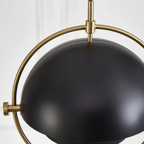 Modernistyczna lampa wisząca Mobile ST-8881 BLACK+BRASS Step art deco mosiądz czarny