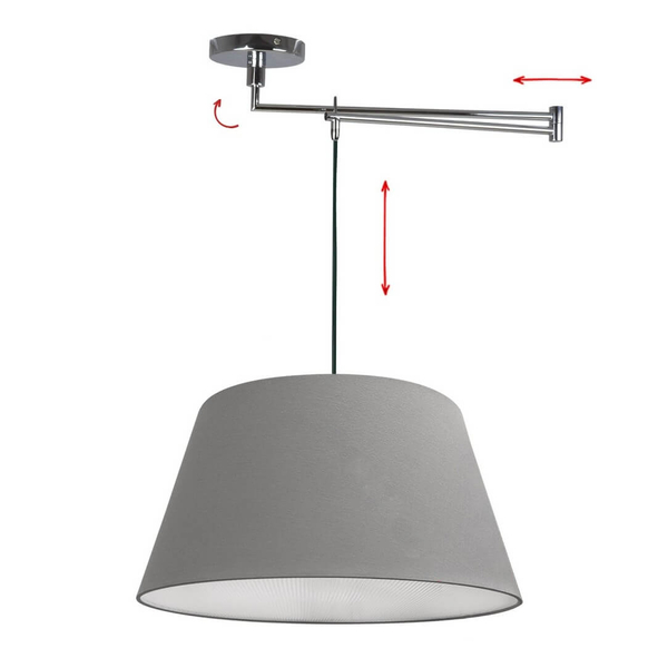 Sufitowa lampa regulowana Natalia AZ1924+AZ2591 Azzardo chrom szary
