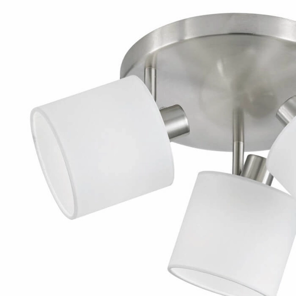 Materiałowa lampa sufitowa Tommy R80333901 regulowana srebrny biały