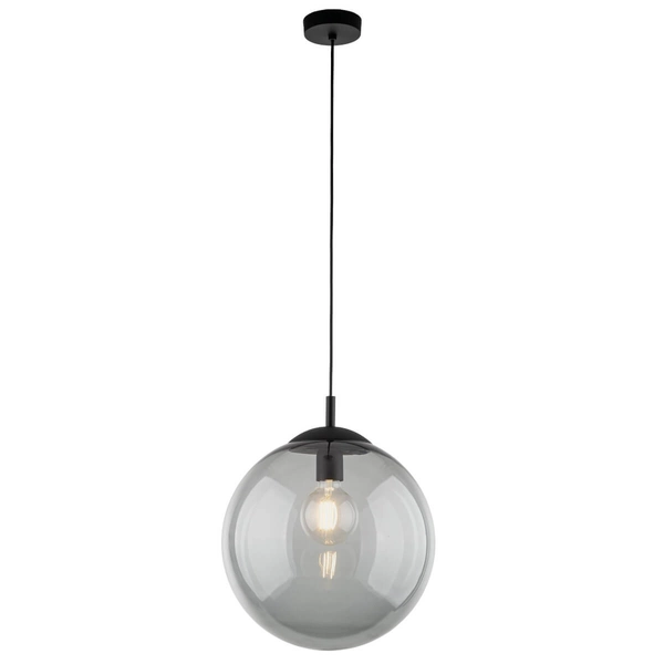 Lampa wisząca nad wyspę Esme 5380 kula metalowa czarna grafitowa