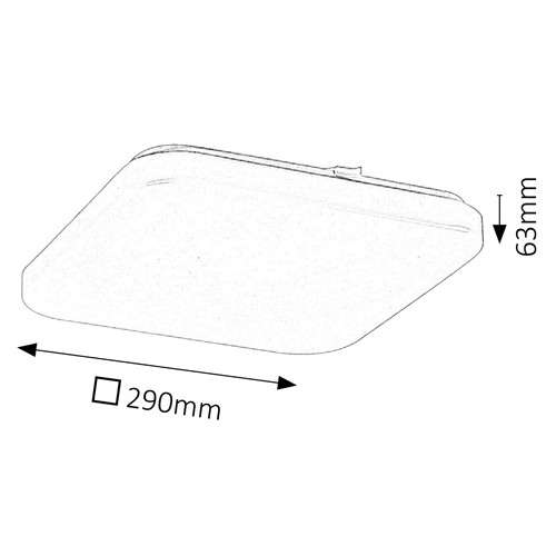 Plafon LAMPA sufitowa ROB 3340 Rabalux kwadratowa OPRAWA metalowa LED 20W 3000K biały