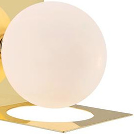 Loftowa LAMPA ścienna ZENIT 108085 Markslojd łazienkowa OPRAWA szklana kula kinkiet IP44 mosiądz biały