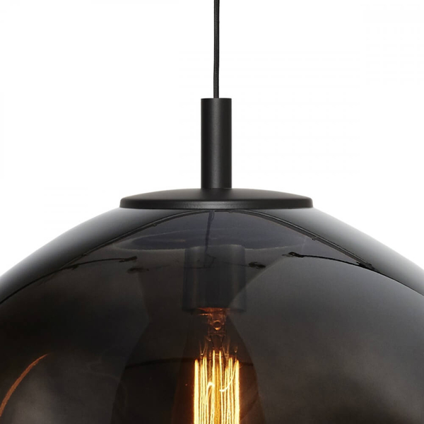 Salonowa lampa wisząca szklana AVIA 11156108 Kaspa loft czarna
