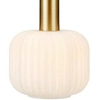 Loftowa LAMPA wisząca SOBER 108123 Markslojd szklana OPRAWA plisowany zwis mosiądz biały