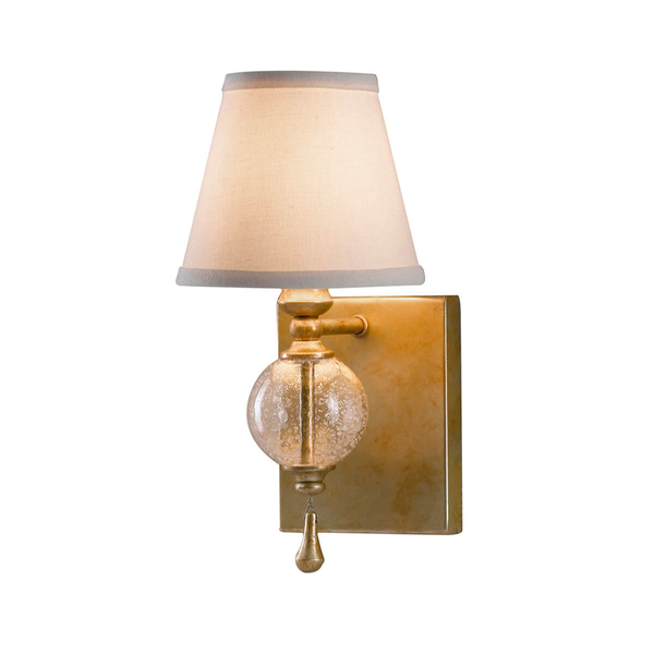 Antyczna lampa na ściane Argento FE-ARGENTO1 Feiss szkło tkanina złoty biały