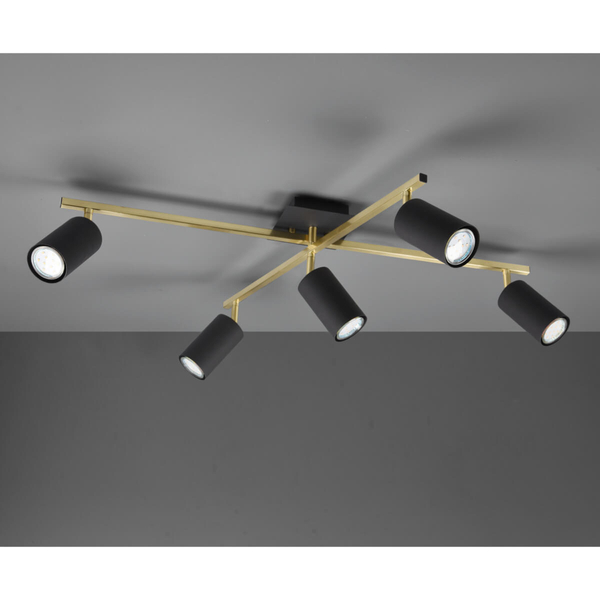 Lampa sufitowa VANTOS DL580612400 Trio regulowana sople czarna złota