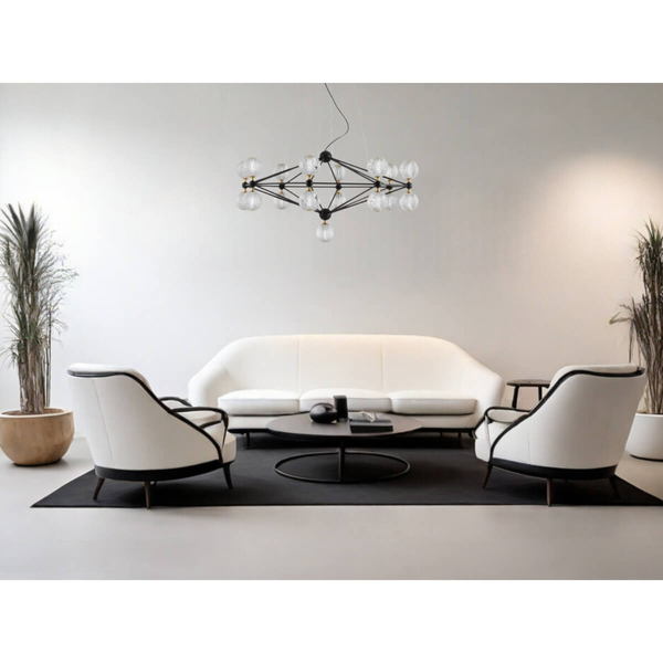 Modernistyczna lampa wisząca BOYA LE42740 LED 78W 3200K do holu czarna