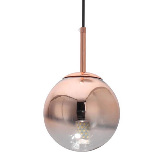 Zwisowa lampa szklana Palla LP-2844/1P S MI kula ball miedziana