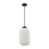 Zwisająca lampa nad stół Lindo PND-52636-1-BK Italux szkło biały czarny