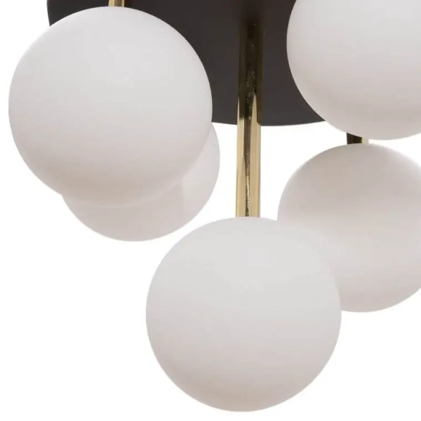 5-punktowa lampa natynkowa Ali plafon do holu złoty czarny