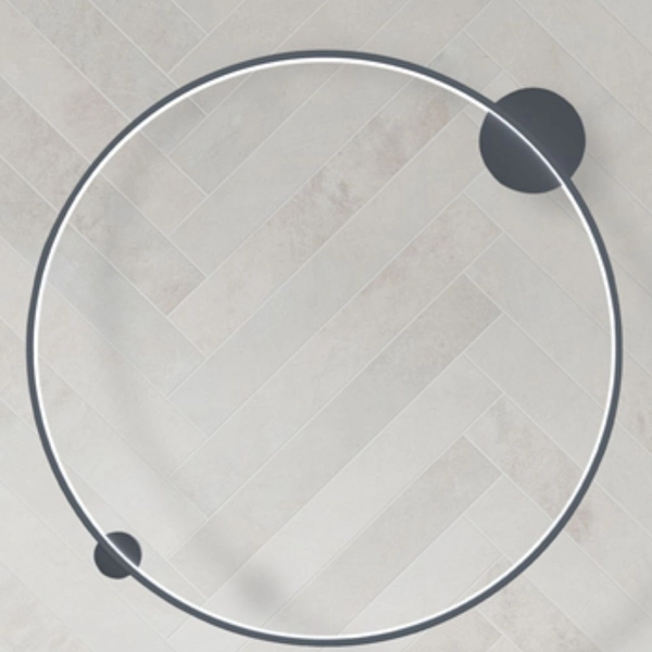 Łazienkowy kinkiet Saturno ML8860 Milagro LED 46W 4000K okrągły IP44 czarny