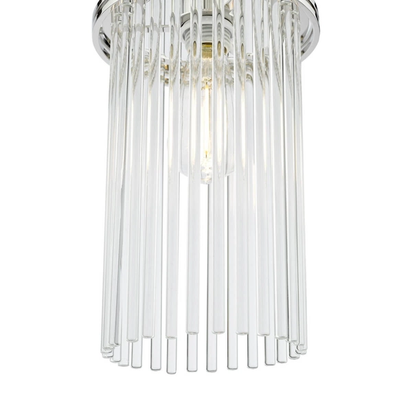 Kryształowa lampa wisząca Eltham ELT0138-EH Dar Lighting kryształ srebrna