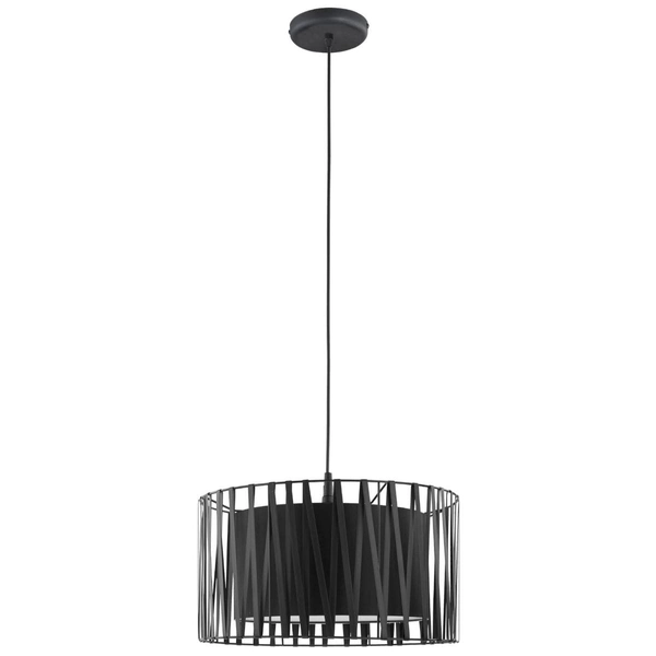 Lampa wisząca okrągła Harmony 1654 TK Lighting tkaninowa czarna