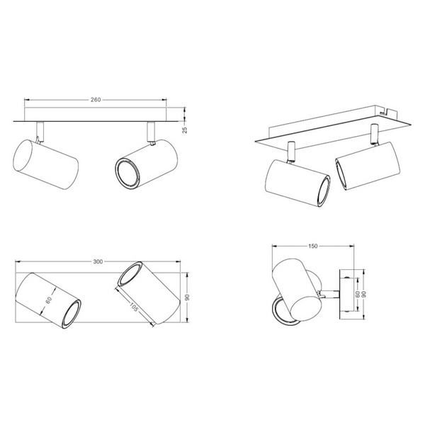 Plafon sufitowy MARLEY 802400280 Trio z regulacją sople czarny złoty