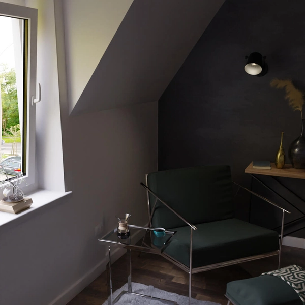 Regulowana lampa ścienna Detroit kinkiet do czytania czarny