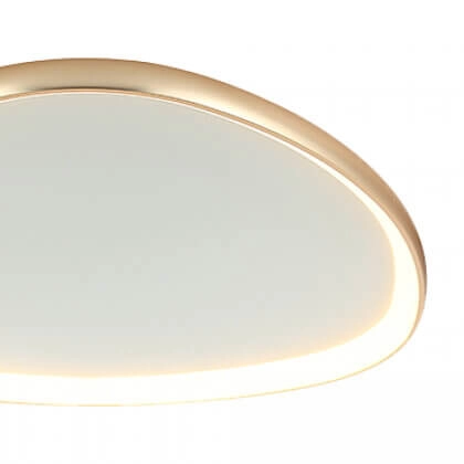 Ledowy plafon sufitowy 23088 LED 32W 3000K owalny do kuchni złoty