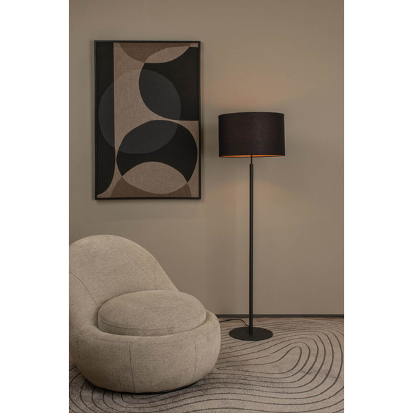 Klasyczna lampa podłogowa z abażurem Maya 45709/81/30 czarna