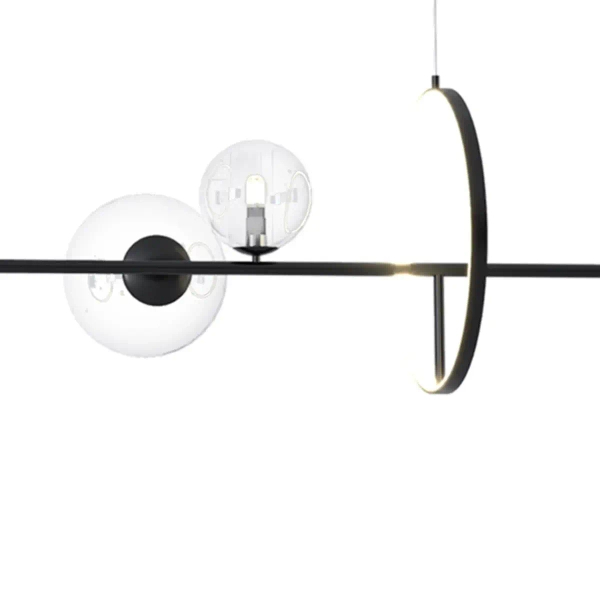 Wisząca lampa belka Orion MP0084-L90 Step LED 8W 3000K bańki szklane czarna
