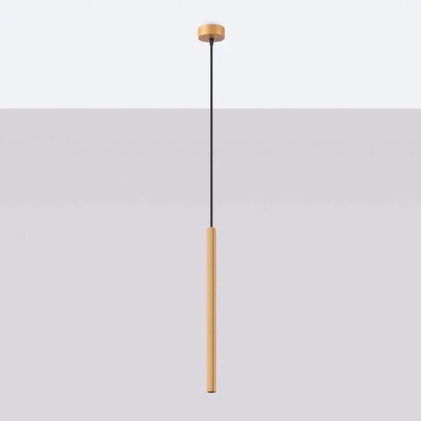 Lampa wisząca Arche SL.1339 Sollux rurka tubka do kuchni złota