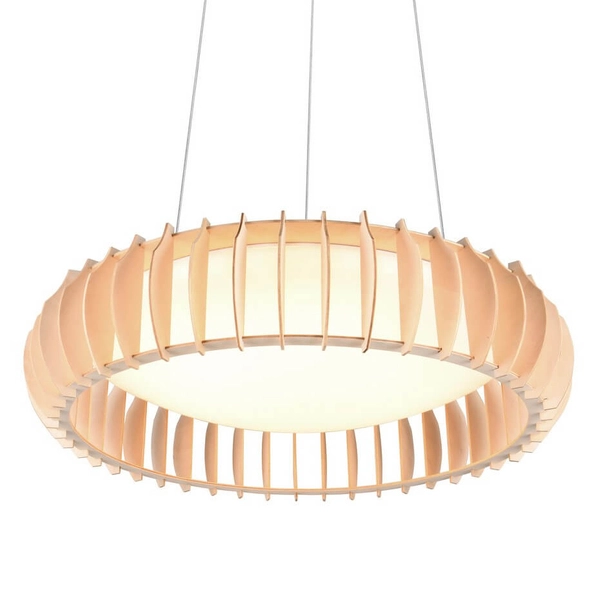 Żyrandol salonowy Monte R32171930 LED 40W 3000-6500K pilot drewno biały